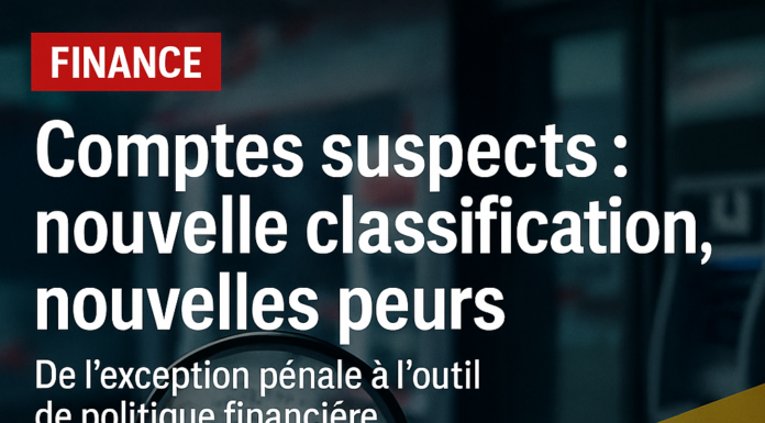 Comptes suspects: nouvelle classification, nouvelles peurs