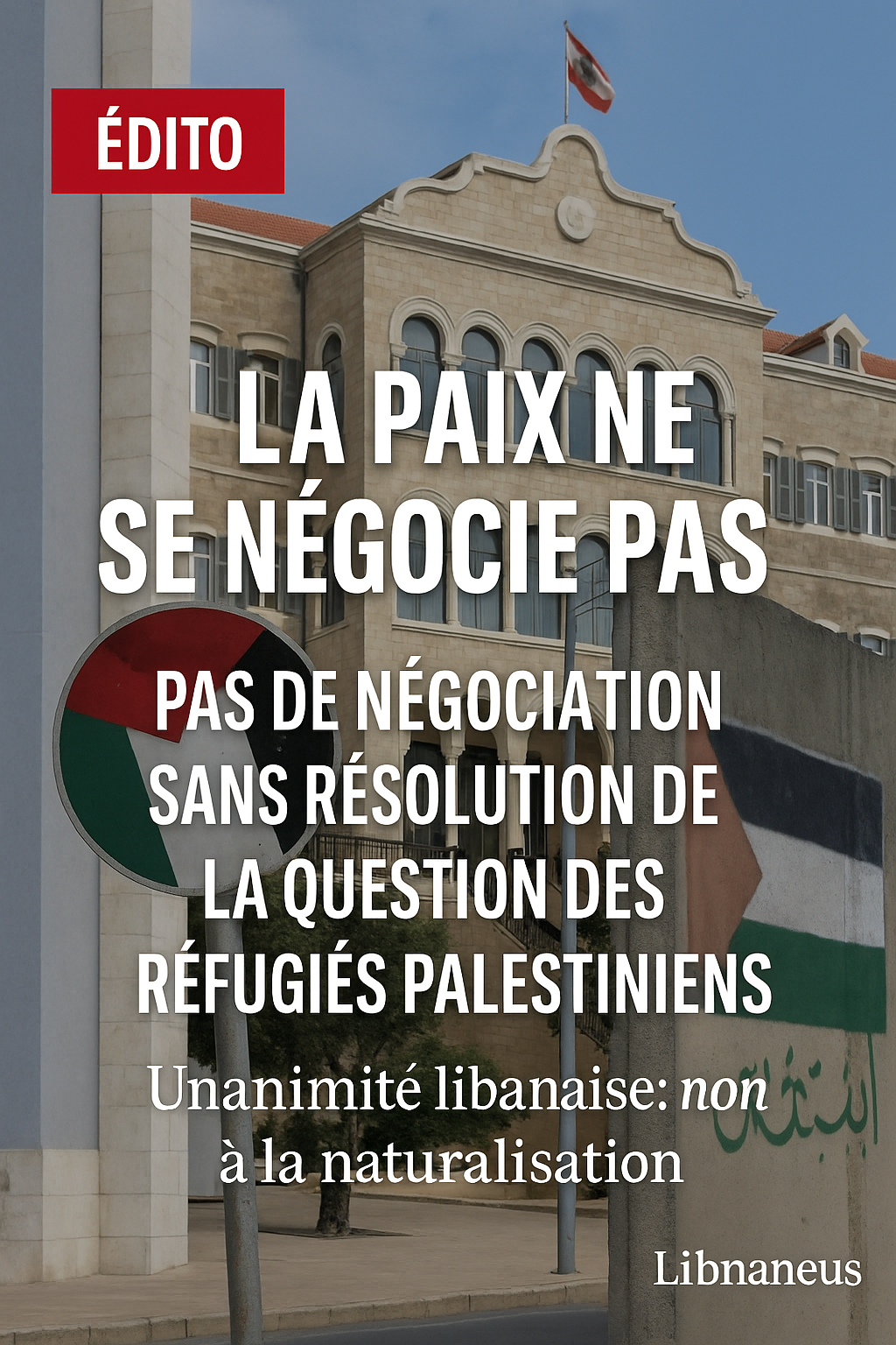Normaliser à tout prix ? La paix ne se négocie pas en effaçant la question de la présence palestinienne au Liban