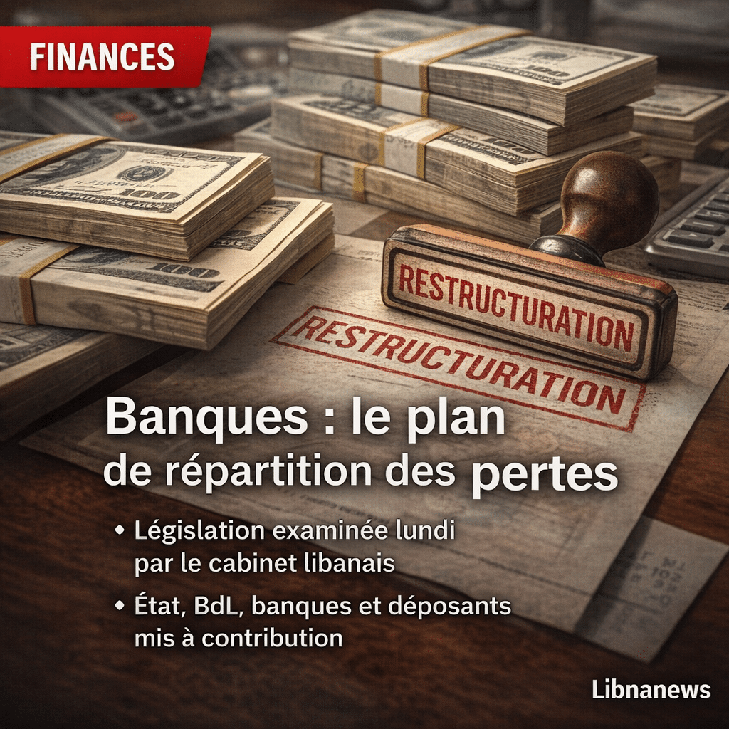 Le Premier ministre Nawaf Salam dévoile le projet de loi sur la répartition des pertes bancaires au Liban Le Premier ministre Nawaf Salam dévoile le projet de loi sur la répartition des pertes bancaires au Liban