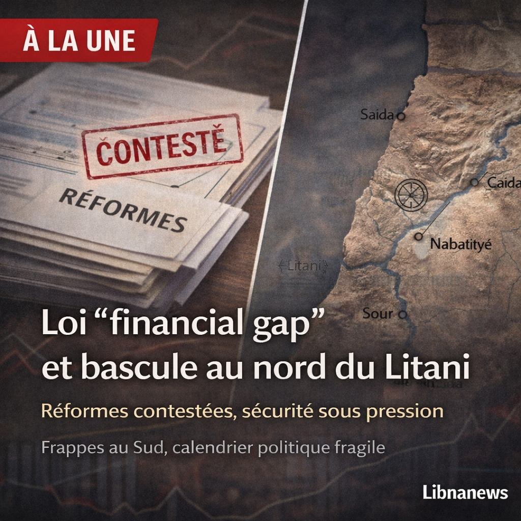 Revue de presse: Loi sur la «financial gap» et bascule au nord du Litani