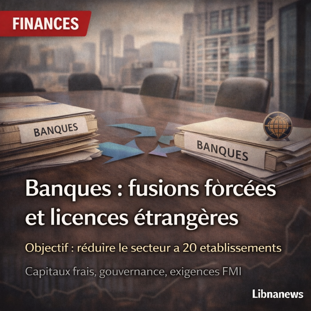 Consolidation du secteur bancaire libanais : fusions forcées et nouvelles licences pour capitaux étrangers