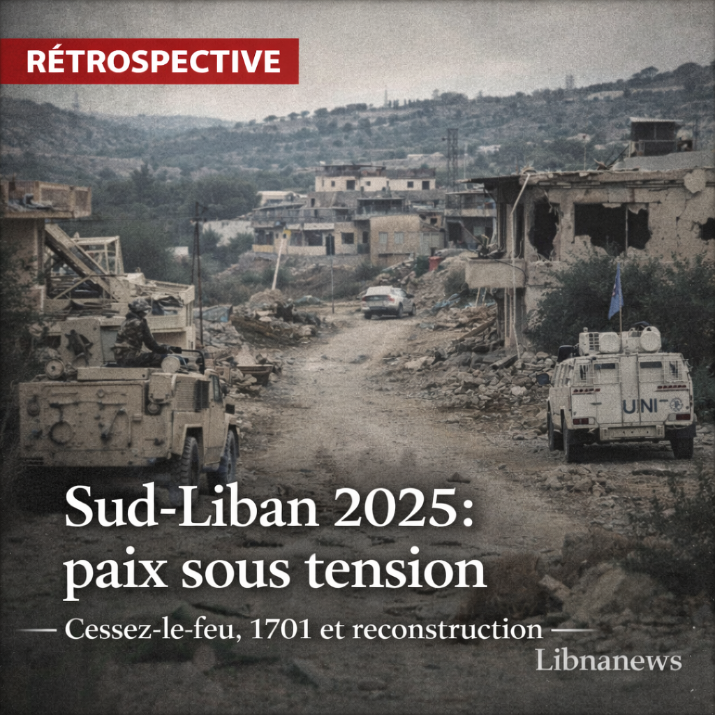 Sud-Liban 2025 : cessez-le-feu, 1701 et la reconstruction sous bombardement politique