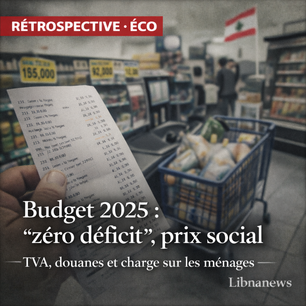 Budget 2025 au Liban : un “zéro déficit” comptable, payé par la consommation et supporté par les plus fragiles