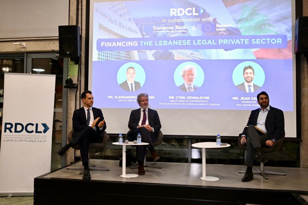 Le RDCL organise un séminaire pour renforcer les mécanismes de conseil et de financement du secteur privé légal au Liban, en coopération avec l&rsquo;UE et la BERD