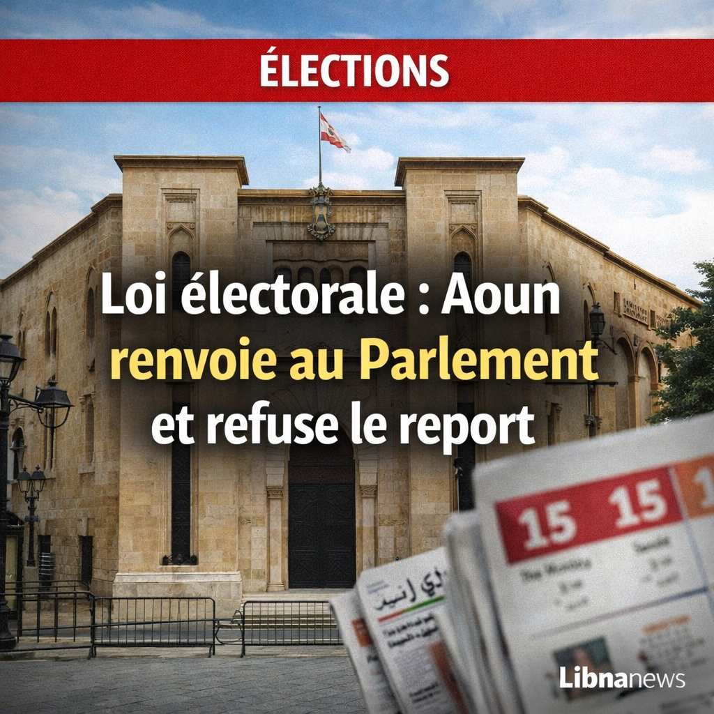 Loi électorale: Joseph Aoun renvoie la responsabilité au Parlement et verrouille l’idée du report