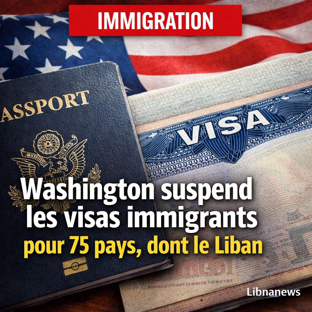 Suspension des visas immigrants américains pour 75 pays : le Liban parmi les nations concernées