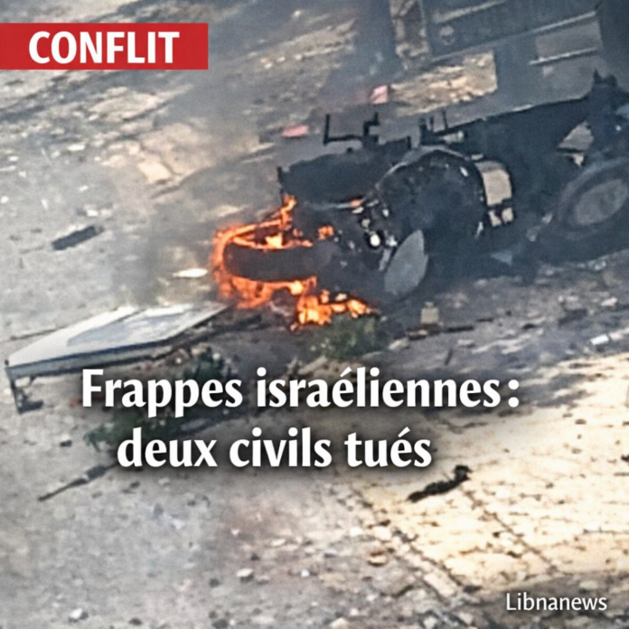 Deux civils tués dans des frappes aériennes israéliennes au sud du Liban ce 16 janvier