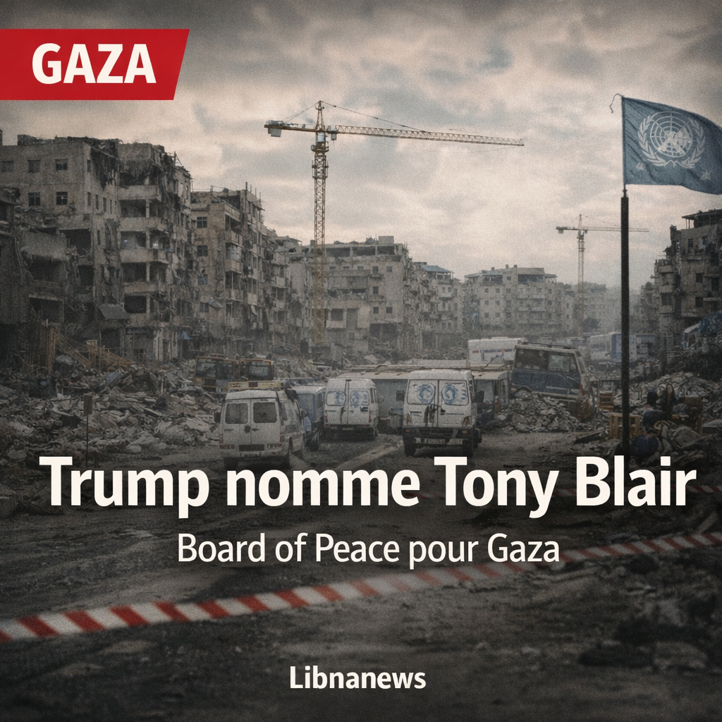 Donald Trump nomme Tony Blair au sein du comité de gestion de Gaza malgré les critiques arabes persistantes