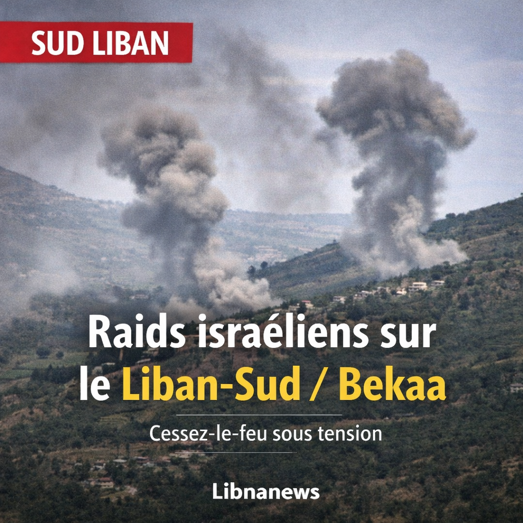 Raids aériens israéliens sur la vallée de la Bekaa au Liban-Sud