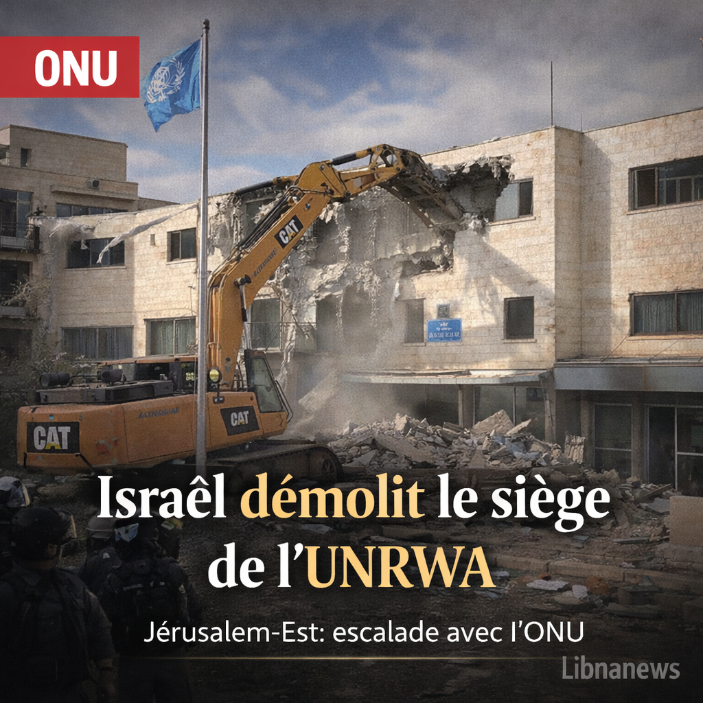 Israël procède à la démolition du siège de l’UNRWA à Jérusalem-Est