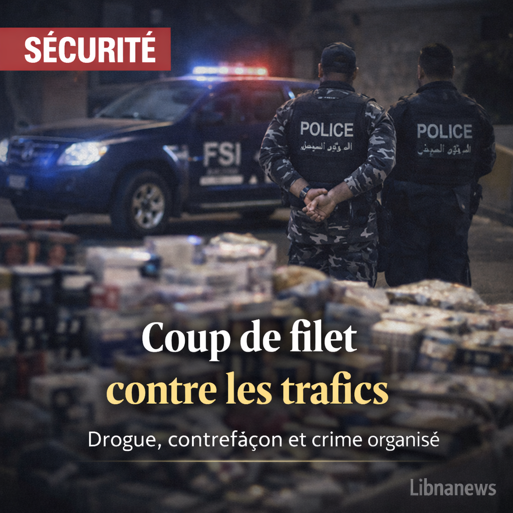 Au Liban, vague d’opérations sécuritaires contre le crime organisé et les trafics illicites Au Liban, vague d’opérations sécuritaires contre le crime organisé et les trafics illicites