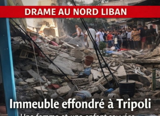 Effondrement d’un immeuble à Tripoli : une femme et une enfant extraites vivantes des décombres, recherches intenses pour sauver les trois autres membres de la famille