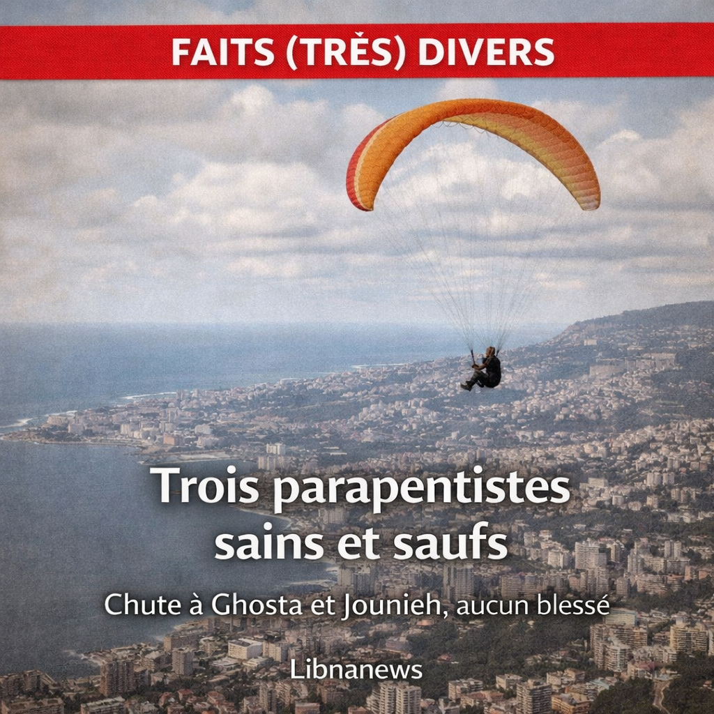 Trois parapentistes sains et saufs après une chute imprévue à Ghosta et Jounieh