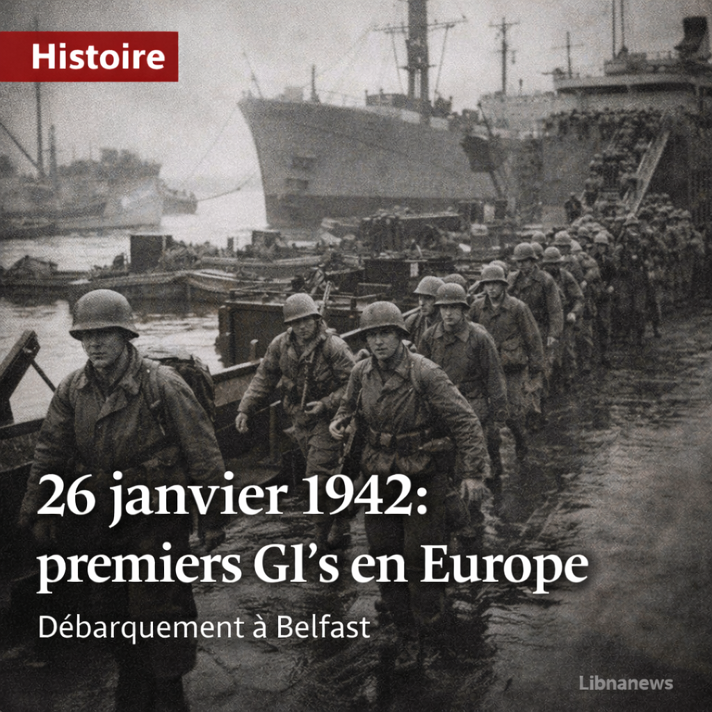 L’arrivée des premières troupes américaines en Europe : le débarquement à Belfast le 26 janvier 1942