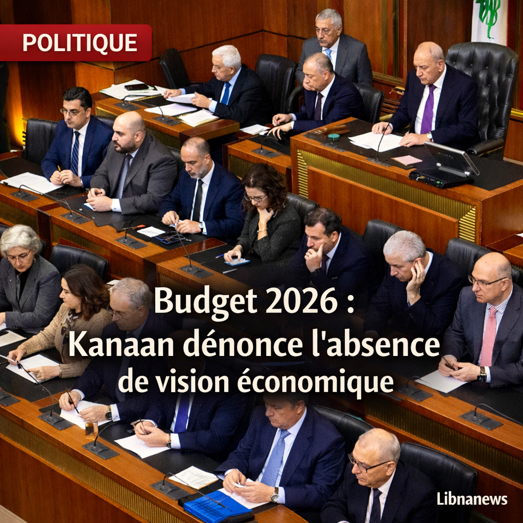 Ouverture au Parlement libanais du débat sur le projet de budget 2026 : Ibrahim Kanaan dénonce l’absence de vision économique
