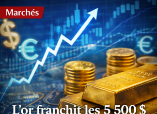 L’or franchit les 5 500 dollars alors que le dollar s’effondre face à l’euro L’or franchit les 5 500 dollars alors que le dollar s’effondre face à l’euro