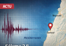 Un séisme de magnitude 2.8 enregistré en mer au large de Damour ce jeudi matin