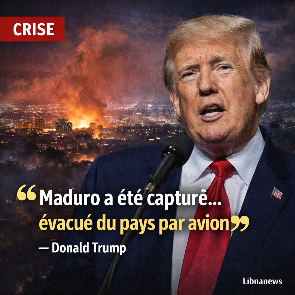 Donald Trump confirme la capture de Nicolás Maduro après une frappe américaine au Venezuela
