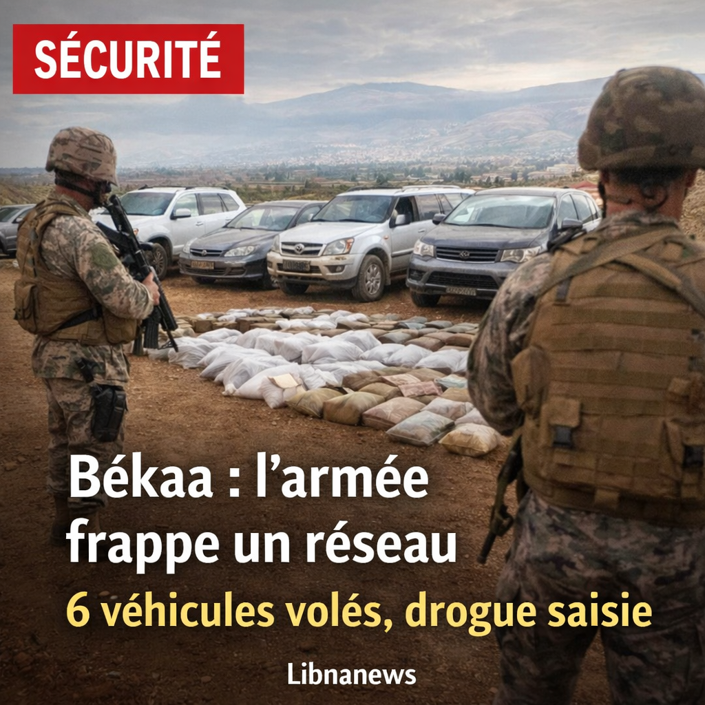 L’armée libanaise frappe un réseau de vols de voitures et de trafic de drogue à Brital et Taybeh L’armée libanaise frappe un réseau de vols de voitures et de trafic de drogue à Brital et Taybeh