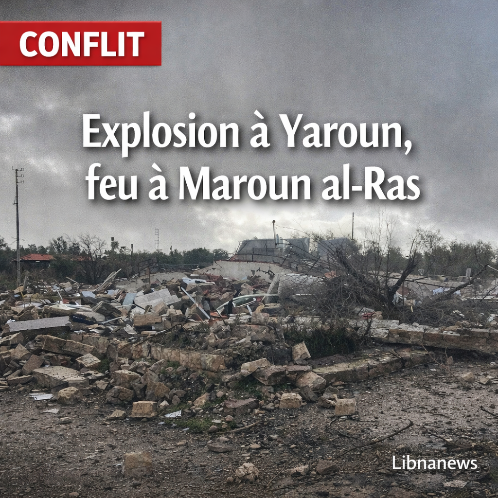 Explosion d’un bâtiment à Yaroun et incendie près de Maroun al-Ras : nouvelles incursions israéliennes au sud du Liban