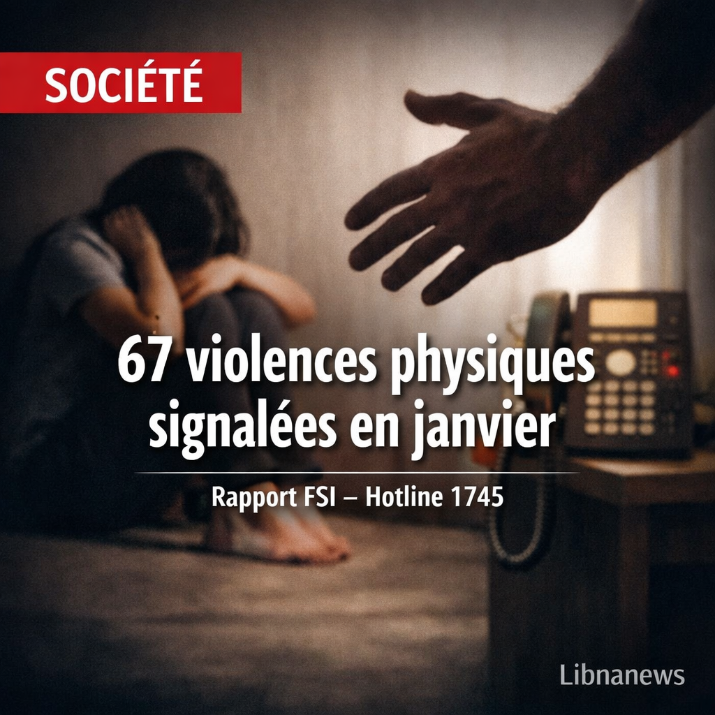 Rapport mensuel sur les violences familiales : 67 cas de violence physique signalés en janvier Rapport mensuel sur les violences familiales : 67 cas de violence physique signalés en janvier