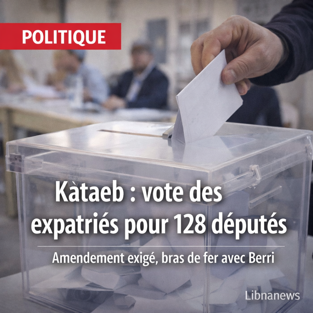 Les Kataeb exigent l’amendement de la loi électorale pour permettre aux expatriés de voter pour les 128 députés