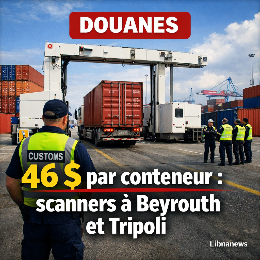 Le dossier des ports : un nouveau tarif de scan à 46 dollars par conteneur entre en vigueur à Beyrouth et Tripoli Le dossier des ports : un nouveau tarif de scan à 46 dollars par conteneur entre en vigueur à Beyrouth et Tripoli