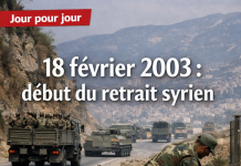Jour pour Jour: Le début du retrait partiel des troupes syriennes du Liban en 2003