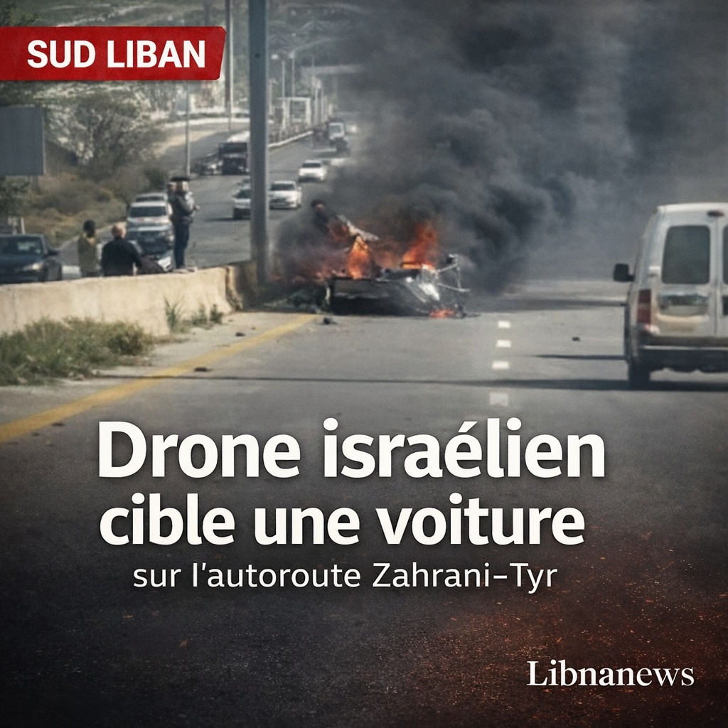 Un drone israélien cible une voiture sur l’autoroute Zahrani-Tyr