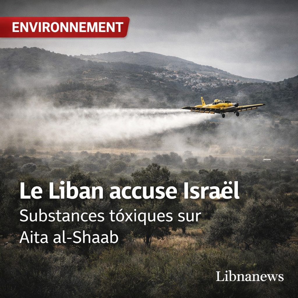 Le Liban accuse Israël de pulvériser des substances toxiques sur Aita al-Shaab Le Liban accuse Israël de pulvériser des substances toxiques sur Aita al-Shaab