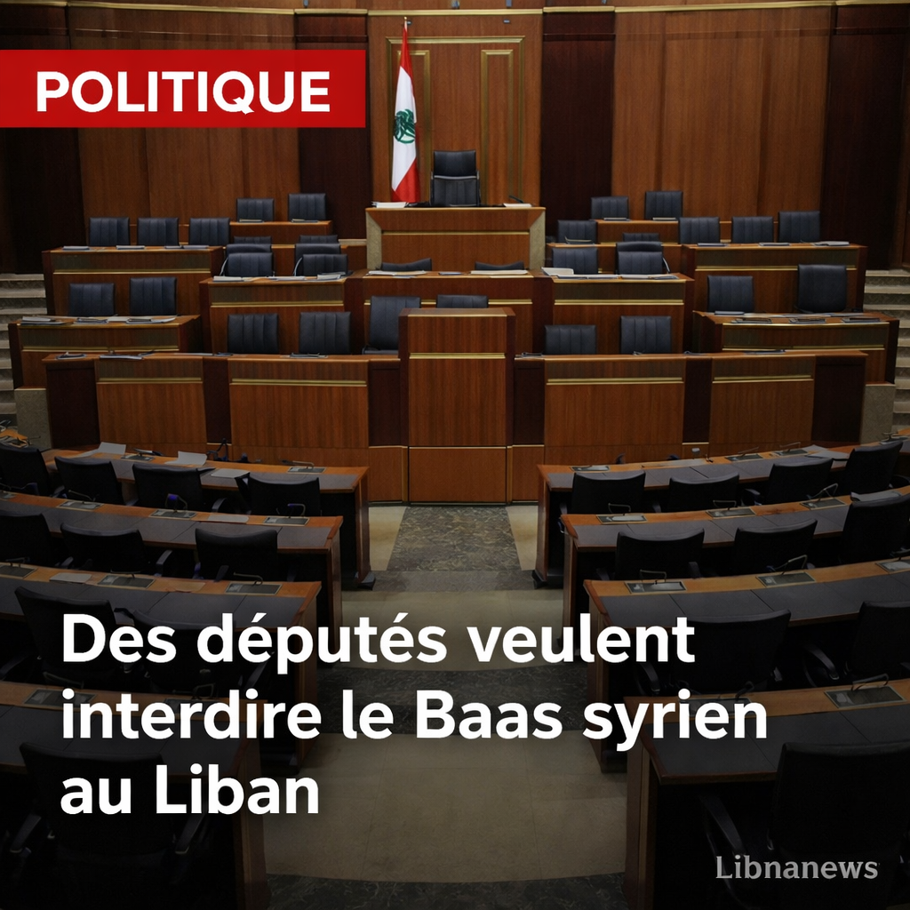Quatre députés libanais proposent l’interdiction du parti Baas syrien sur le territoire national
