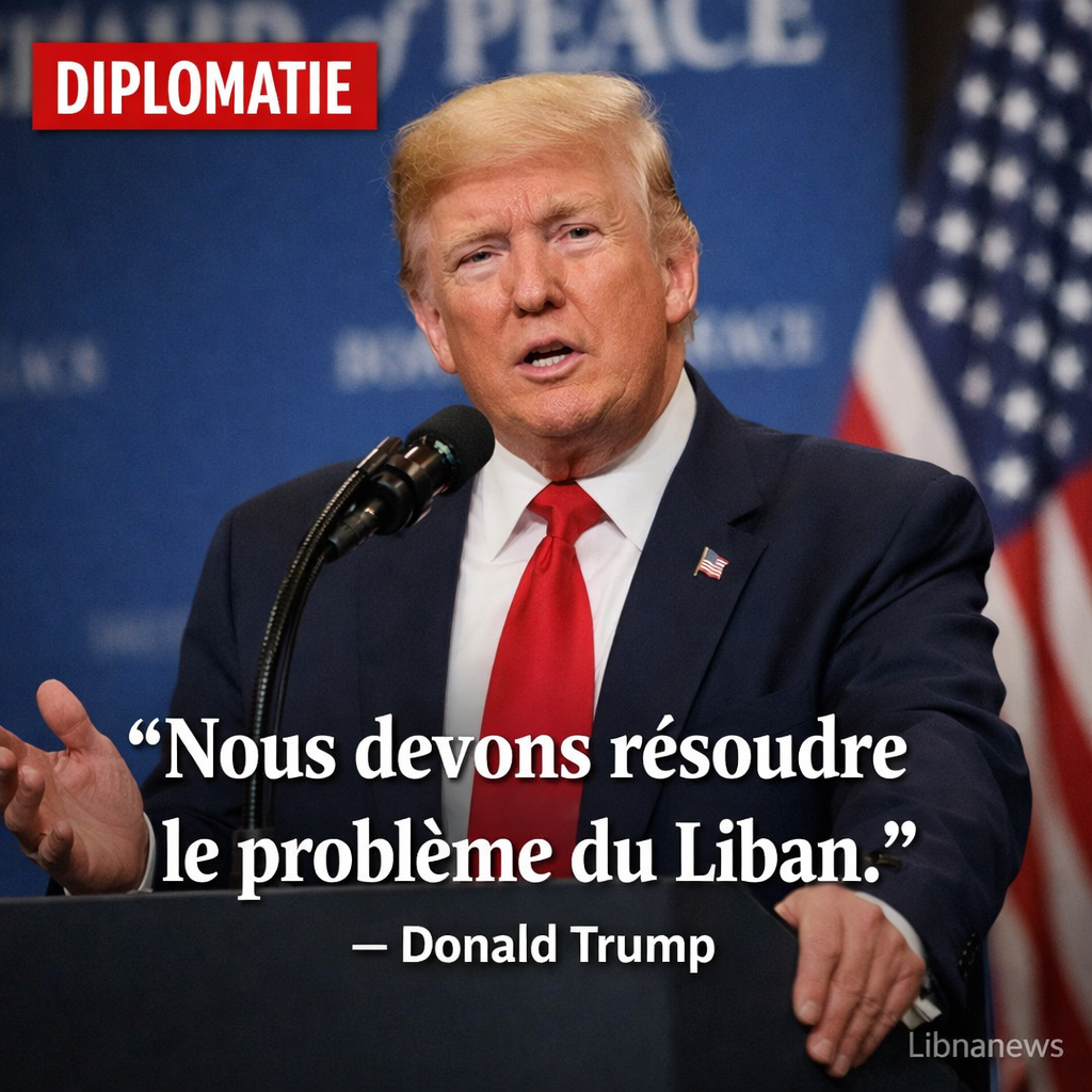 Donald Trump annonce travailler sur des « choses très importantes » concernant le Liban lors de la première réunion du Board of Peace
