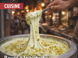 La bouza à la pistache : héritage glacé du Levant