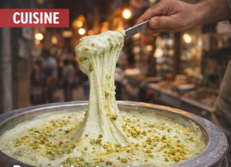 La bouza à la pistache : héritage glacé du Levant