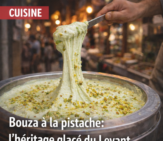 La bouza à la pistache : héritage glacé du Levant