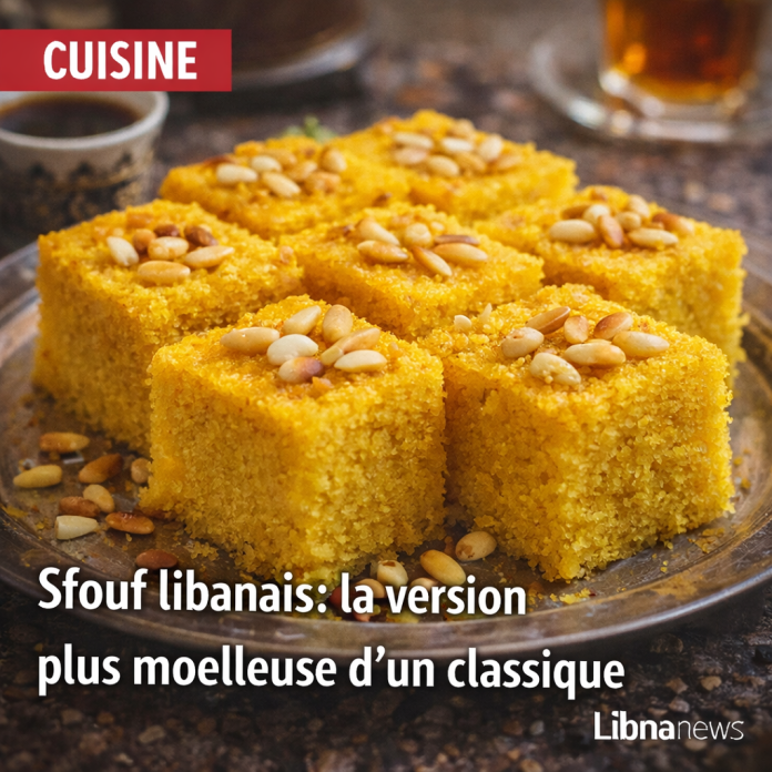 Le sfouf libanais revisité dans une version plus moelleuse