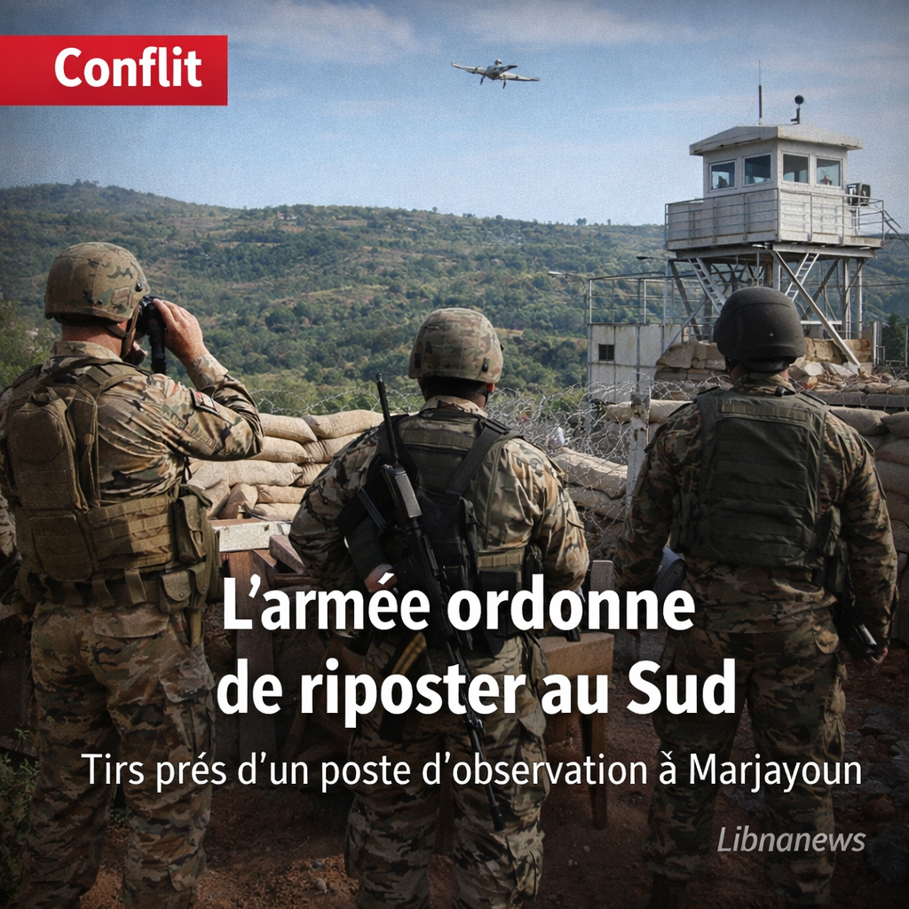 L’armée libanaise ordonne de riposter après des tirs israéliens près d’un poste d’observation au sud