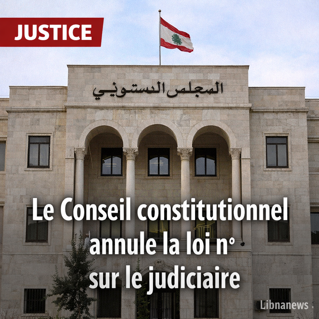 Le Conseil constitutionnel libanais annule la loi sur l’organisation du pouvoir judiciaire