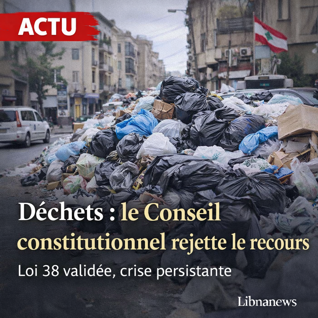 Le Conseil constitutionnel libanais rejette le recours contre la modification de la loi sur la gestion des déchets solides