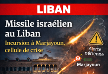 Escalade des tensions régionales : un missile israélien pénètre l’espace aérien libanais, déclenchant une mobilisation urgente à Beyrouth