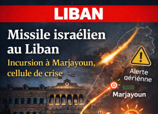 Escalade des tensions régionales : un missile israélien pénètre l’espace aérien libanais, déclenchant une mobilisation urgente à Beyrouth