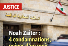 La cour militaire libanaise condamne le narcotrafiquant Noah Zaiter à un mois de prison pour chacune de ses quatre condamnations