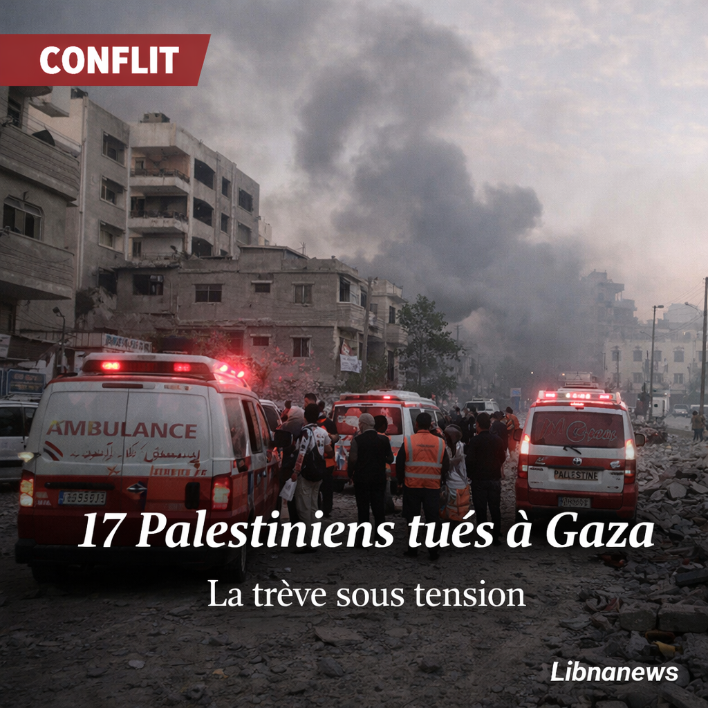 Dix-sept Palestiniens tués dans des frappes israéliennes à Gaza