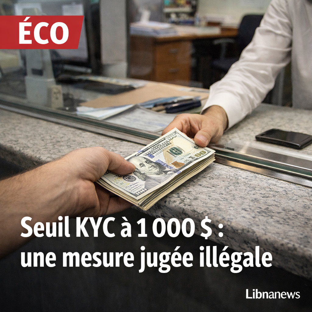 Polémique au Liban : les banques imposent un seuil KYC à 1 000 dollars, contesté comme illégal