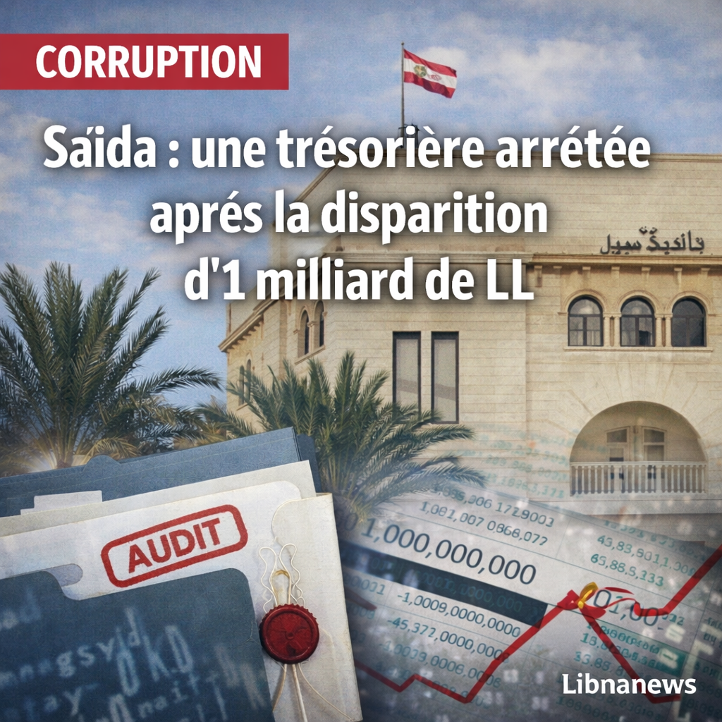 Liban : Arrestation de la trésorière de la municipalité de Saïda pour disparition d’un milliard de livres libanaises