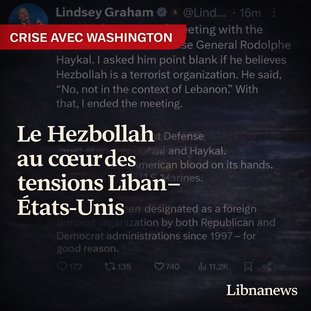 Rencontre désastreuse entre le sénateur Graham et le général Haykal : tensions autour du Hezbollah Rencontre désastreuse entre le sénateur Graham et le général Haykal : tensions autour du Hezbollah