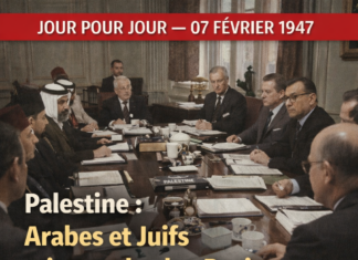 Jour pour jour: Le rejet du plan britannique pour la Palestine, le 7 février 1947, Arabes et Juifs unissent leur refus