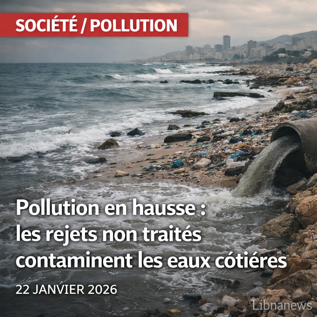 Liban : un rapport récent alerte sur l’aggravation de la pollution des eaux côtières due aux rejets non traités Liban : un rapport récent alerte sur l’aggravation de la pollution des eaux côtières due aux rejets non traités