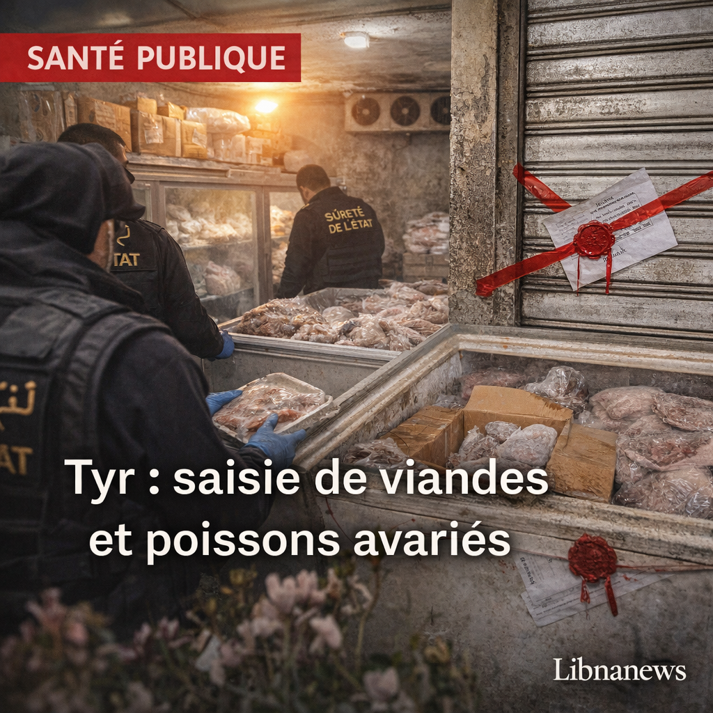 Saisie de viandes et poissons avariés à Tyr : la Sûreté de l’État frappe un établissement et arrête son propriétaire syrien Saisie de viandes et poissons avariés à Tyr : la Sûreté de l’État frappe un établissement et arrête son propriétaire syrien