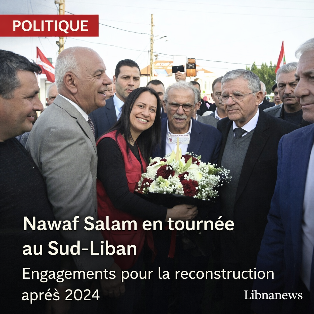 Le Premier ministre Nawaf Salam en tournée au Sud-Liban : engagements pour la reconstruction après les agressions israéliennes de 2024